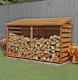 Wooden Logstore Pressure Treated 6x3 Double Garden Log Store Wood Storage 6ft