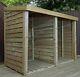 Wooden Pressure Treated Double Log Store 3x6 Storage Timber Garden Pent 3ft 6ft