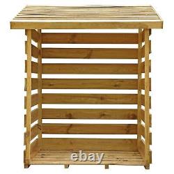 Waltons 3x3 Wooden Garden Log Storage Unit Pressure Treated Pent Roof 3ft 3ft