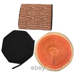 Wood Log Cushion Cushions Wooden Pile Storage Stool Compact