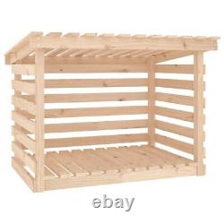 Wood Log Store Outdoor Firewood Rack Kindling Wooden Shed Garden Holder