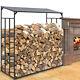 Wood Store Heavy Duty Metal Log Store Fireplace Garden Wooden Firewood Storage