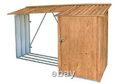 WoodStore Combo 8'X3' With Side Closed Storage Room Log Store Wood Safe Wooden