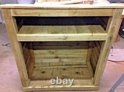 Wooden 4 ft Heavy Duty Log store. Tanalised Assembled