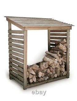 Wooden Aldsworth Log Store, Spruce Dry Wood Storage Unit Shed, Garden Fire 1.5m
