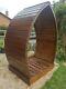 Wooden Arch Log Store/feature Garden Seat Area