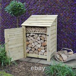Wooden Firewood Log Storage Burley 4ft Tall x 3ft Wide Log Store