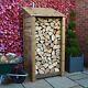 Wooden Firewood Log Storage Burley 6ft Tall X 3ft Wide Log Store