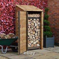 Wooden Firewood Log Storage Burley 6ft Tall x 3ft Wide Log Store