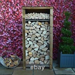 Wooden Firewood Log Storage Burley 6ft Tall x 3ft Wide Reversed Roof Log Store