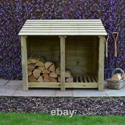 Wooden Firewood Log Storage Cottesmore 4ft Tall x 5ft Wide CLEARANCE