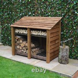Wooden Firewood Log Storage Cottesmore 4ft Tall x 5ft Wide CLEARANCE