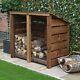 Wooden Firewood Log Storage Cottesmore 4ft Tall X 5ft Wide Reversed Roof Store