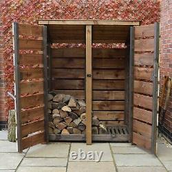 Wooden Firewood Log Storage Cottesmore 6ft Tall x 5ft Wide Reversed Roof Store