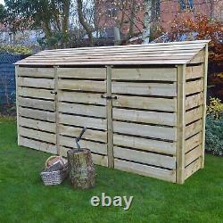 Wooden Firewood Log Storage Empingham 6ft Tall x 11ft Wide Log Store