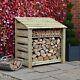Wooden Firewood Log Storage Greetham 4ft Tall X 4ft Wide Log Store