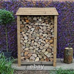 Wooden Firewood Log Storage Greetham 6ft Tall x 4ft Wide Log Store