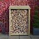 Wooden Firewood Log Storage Greetham 6ft Tall X 4ft Wide Log Store Clearance