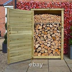 Wooden Firewood Log Storage Greetham 6ft Tall x 4ft Wide Reversed Roof Store