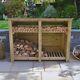 Wooden Firewood Log Storage Hambleton 4ft Tall X 6ft Wide Reversed Roof Store