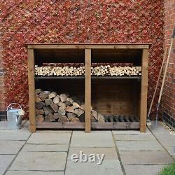 Wooden Firewood Log Storage Hambleton 4ft Tall x 6ft Wide Reversed Roof Store