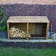 Wooden Firewood Log Storage Normanton 4ft Tall X 7ft Wide Log Store