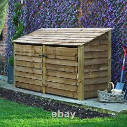 Wooden Firewood Log Storage Normanton 4ft Tall x 7ft Wide Log Store