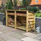 Wooden Firewood Log Storage Normanton 4ft Tall X 7ft Wide Reversed Roof Store