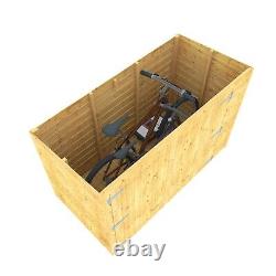 Wooden Garden Bike Storage Outdoor Log Store Tongue & Groove Pent Tool Shed 6x3