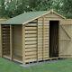 Wooden Garden Shed 7×5 4life Overlap Apex With Lean-to / Log Store No Window