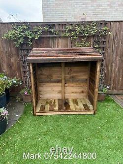 Wooden Log Store Bespoke logs Storage Garden Shed NEW