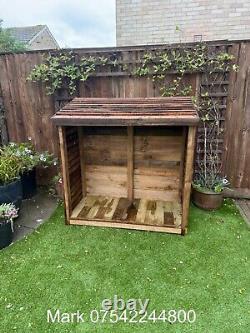 Wooden Log Store Bespoke logs Storage Garden Shed NEW