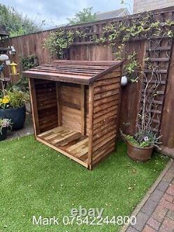 Wooden Log Store Bespoke logs Storage Garden Shed NEW