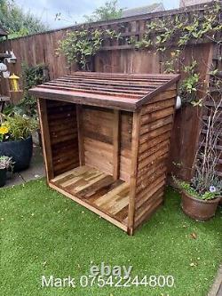 Wooden Log Store Bespoke logs Storage Garden Shed NEW