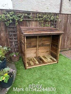 Wooden Log Store Bespoke logs Storage Garden Shed NEW