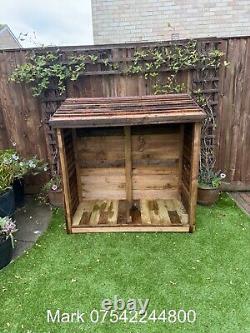 Wooden Log Store Bespoke logs Storage Garden Shed NEW