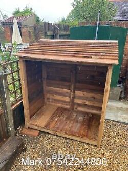 Wooden Log Store Bespoke logs Storage Garden Shed NEW