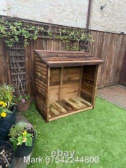 Wooden Log Store Bespoke logs Storage Garden Shed NEW