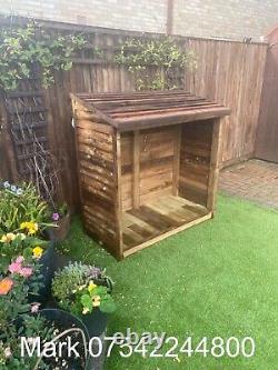 Wooden Log Store Bespoke logs Storage Garden Shed NEW