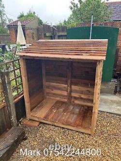 Wooden Log Store Bespoke logs Storage Garden Shed NEW