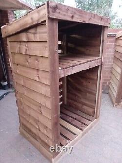Wooden Log Store / Bunker. FREE LOCAL DELIVERY up to 15 miles