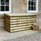 Wooden Log Store Chest, Pressure Treated, 1.8m (w) X 0.72m (d) X 0.84/0.76m (h)