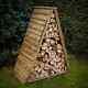 Wooden Log Store, Firewood Storage, Outdoor Wood Store, W1200×h1500×d600mm