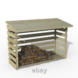 Wooden Log Store Large Pent 5'11 x 2'8 Outdoor Wood Store 1.8x0.8m Free Delivery