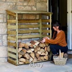 Wooden Log Store Outdoor Firewood Storage 1.2m x 1.5m x 58 cm