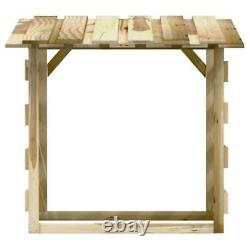 Wooden Log Store Outdoor Garden Open Fronted Solid Wood Storage Shed With Floor