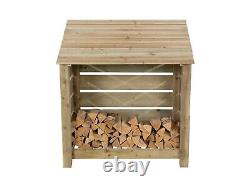 Wooden Log Store Slatted Firewood Storage (W-119cm H-126cm or 180cm D-88cm)