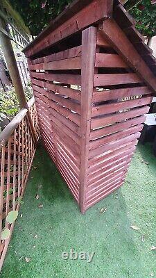 Wooden Log Store Wood Firewood Outdoor Garden Storage Logs Shed