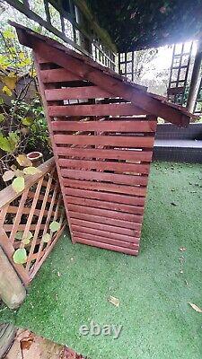 Wooden Log Store Wood Firewood Outdoor Garden Storage Logs Shed