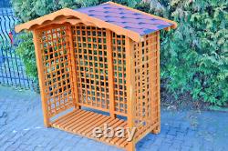 Wooden Log Store Wood Firewood Outdoor Garden Storage Logs Shed Model 1